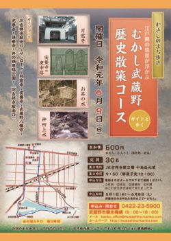 ガイドと歩くまち歩き『むかし武蔵野歴史散策コース』